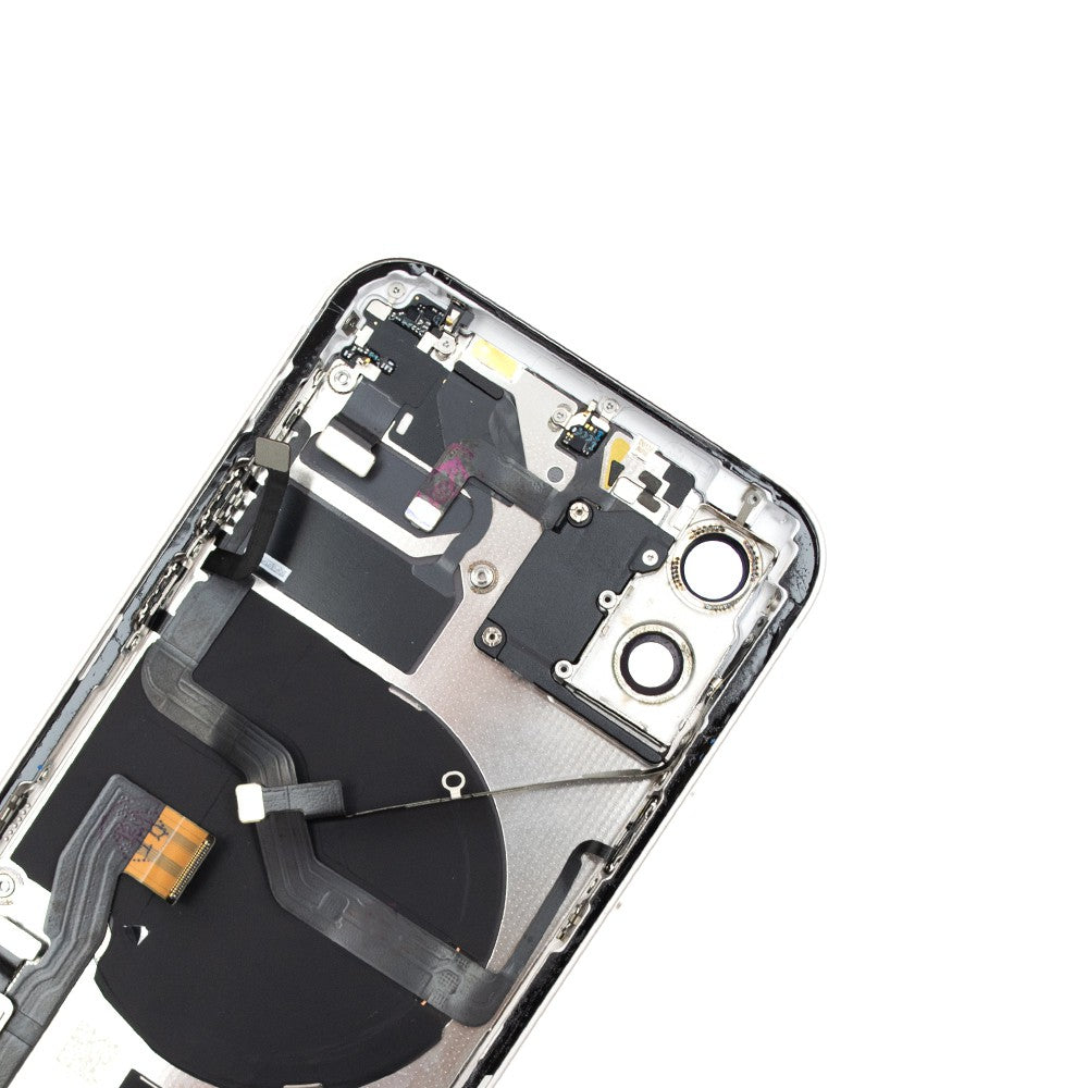 Rear Housing with Full Set Parts for iPhone 12-White (Purple) Rear Housing with Full Set Parts for iPhone 12-White (Purple)